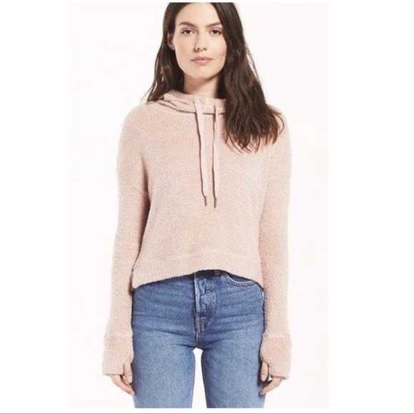 🎀 Z SUPPLY Kacie Feather Sweater in Light Pink - Picture 1 of 7